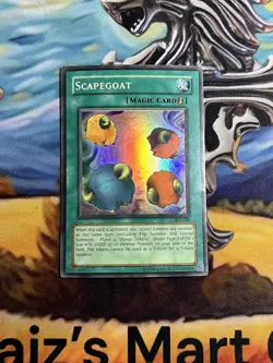 Yu-Gi-Oh! - Faded Foil Shift - Scapegoat - Super Rare Holo- SDJ-041 - Misprint - Image 1