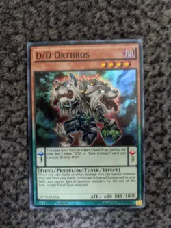 Yugioh! LP D/D Orthros - SDPD-EN004 - Super Rare - 1st Edition Lightly Played, E - Image 1