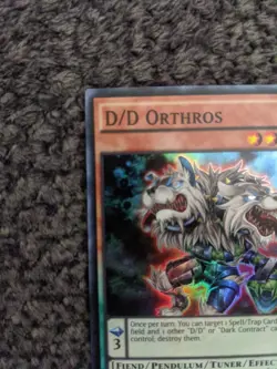 Yugioh! LP D/D Orthros - SDPD-EN004 - Super Rare - 1st Edition Lightly Played, E - Image 3
