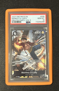 PSA 10 💎 MONKEY D. LUFFYP-035 PIRATES VOL 3 PROMO - ONE PIECE TCG ENGLISH - Image 1