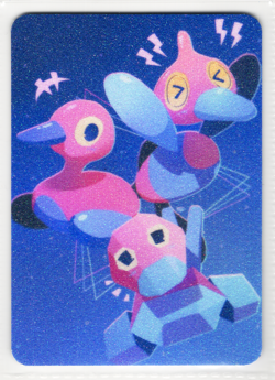 Pokemon Fanart * PORYGON * Card by SPACED_OUT ** GLITTER TEXTURED - Image 1