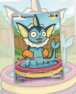 Custom Fan Art Card Vaporeon - Image 1