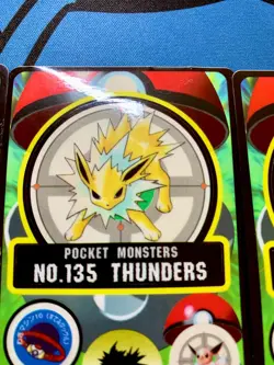 Vaporeon Jolteon Flareon Pokemon Card Sealdass 1997 Bandai Japanese #1502 - Image 4