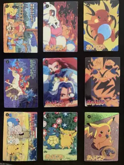 Pokemon Vintage Pocket Monsters Vending Prism Holo Sticker Card Set (45 Cards) - Image 2