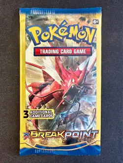 XY Breakpoint 3 Card Booster Pack Pokemon TCG Red Gyarados Art Brand New Sealed - Image 1