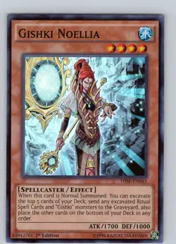Yu-Gi-Oh TCG Gishki Noellia THSF-EN043 1st Edition Super Rare Card NM - Image 1