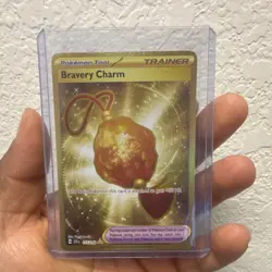 Pokemon Bravery Charm Trainer Tool Holo Card Lot SWSH Silver Tempest - 2 Cards - Image 1