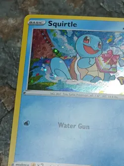 Pokemon TCG Squirtle SWSH233 Sword & Shield Black Star Promo Card Holo - Image 3