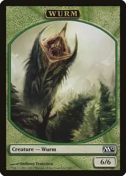 Wurm Token - MTG Magic the Gathering - Core Set 2012 - Image 1