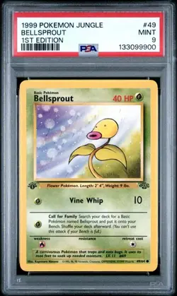 PSA 9 Bellsprout 1st Edition Jungle 1999 Pokemon 49/64 - Image 1