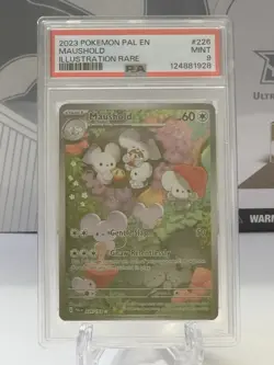 2023 Pokemon Paldea Evolved Maushold 226/191 Illustration Rare Graded PSA 9 - Image 1