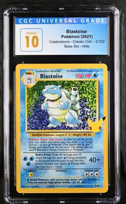 2021 Pokemon Celebrations Classic Collection Blastoise Holo CGC 10 Pristine - Image 1