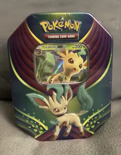 Pokemon TCG Leafeon GX Fall Evolution Celebration Tin (2018) SEALED - Image 1