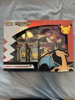 Pokemon TCG Celebrations Collection Lance's Charizard V Box 820650101625 - Image 1