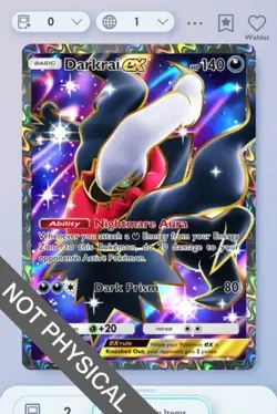 Pokemon TCG POCKET - Darkrai Full Art 2⭐, Space-time Smackdown, English - Image 1
