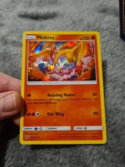 Pokemon Moltres 38/214 - SM Lost Thunder - Shatter Holo - Nm - Image 1