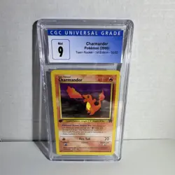Pokemon Charmander Team Rocket 1st Edition 50/82 Regular 2000 CGC 9 - Image 1