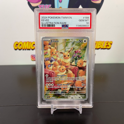 Eevee Psa 10 - 2024 Pokemon Twilight Masquerade Illustration Rare #188 - Image 1