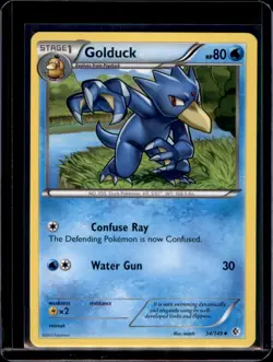 Golduck Boundaries Crossed common Pokemon TCG 34/149 NM+ - Image 1