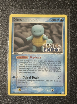 NM 💎 DITTO (SQUIRTLE) #64 GAMES EXPO STAMP - 2005 POKEMON EX DELTA SPECIES - Image 1