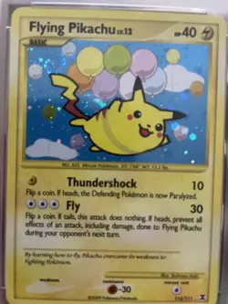 2009 POKEMON PLATINUM RISING RIVALS #113 FLYING PIKACHU HOLO PSA 9 Mint - Image 3