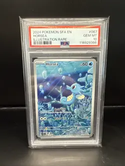 Pokemon TCG Horsea 067/064 Shrouded Fable Holo Illustration Rare PSA 10 - Image 1