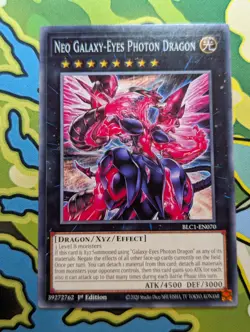Neo Galaxy-Eyes Photon Dragon BLC1-EN070 1st Edition YuGiOh TCG Card - Image 1
