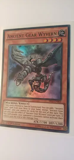3x Yugioh Ancient Gear Wyvern SR03-EN003 Super Rare 1st Ed NM! Good Price! - Image 3