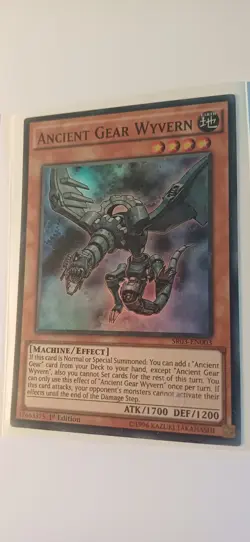 3x Yugioh Ancient Gear Wyvern SR03-EN003 Super Rare 1st Ed NM! Good Price! - Image 4
