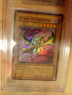 Yu-Gi-Oh 2002 Curse Of Dragon LOB-066 BGS 9.5 GEM MINT 1st Ed Super Rare WAVY!!! - Image 3