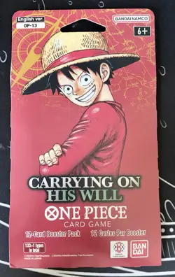 One Piece TCG English OP-13 Carrying On His Will Sleeved Booster Pack Sealed New - Image 1