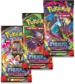 Pokemon MEGAEVOLUZIONE Carte ITALIANO Pack 3 Buste FIAMME SPETTRALI WEAVILE - Image 2