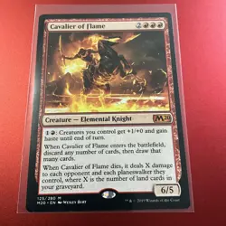 Cavalier of Flame Core Set 2020 / M20 NM Red Mythic Rare MAGIC MTG CARD - Image 1