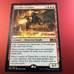 Cavalier of Flame Core Set 2020 / M20 NM Red Mythic Rare MAGIC MTG CARD - Image 2