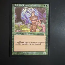 Magic The Gathering Rofellos, Llanowar Emissary Urza's Destiny Lightly Played LP - Image 1