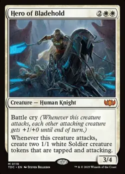 1x Hero of Bladehold NM-Mint, English Commander: Tarkir: Dragonstorm MTG Magic - Image 1