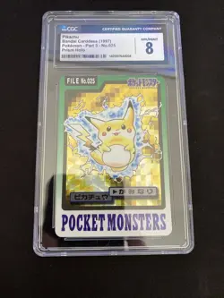 Pikachu and Raichu Pokemon RARE Bandai Carddass- No.025 HOLO and No.026 1997 CGC - Image 3