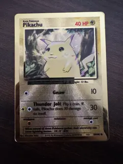 Pokemon TCG Celebrations Pikachu Gold Metal Card 58/102 - Image 1