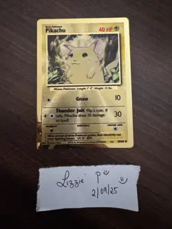 Pokemon TCG Celebrations Pikachu Gold Metal Card 58/102 - Image 2