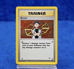 Vintage Brock #015/132 WoTC Holo Foil Rare Gym Heroes MP Pokemon Card TCG - Image 1