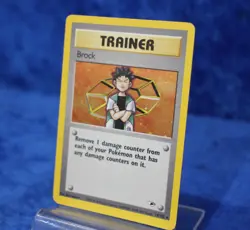 Vintage Brock #015/132 WoTC Holo Foil Rare Gym Heroes MP Pokemon Card TCG - Image 3