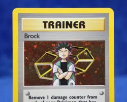 Vintage Brock #015/132 WoTC Holo Foil Rare Gym Heroes MP Pokemon Card TCG - Image 4