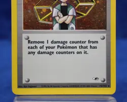Vintage Brock #015/132 WoTC Holo Foil Rare Gym Heroes MP Pokemon Card TCG - Image 5