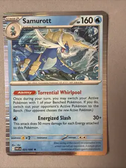 Pokemon TCG * SV White Flare * 023/086 Samurott Rare * HOLO * FRESH PK - Image 1