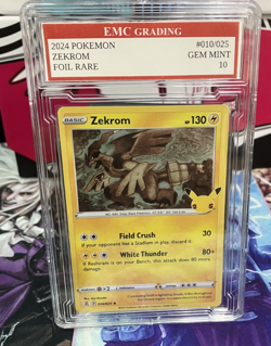 ZEKROM #010/025 RARE FOIL Pokemon 2024 Card GRADED 10 MINT TCG CCG - Image 1