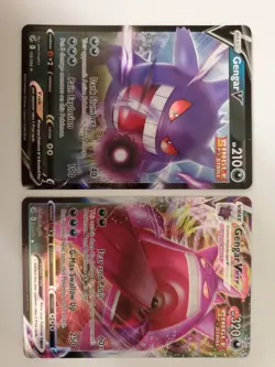 Pokemon Gengar VMAX TCG Card Swsh08: Fusion Strike 157/264 + 156/264 Gengar V - Image 1