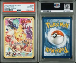 2023 Pokemon SWSH Pikachu Full Art Crown Zenith #160 PSA 10 - Image 3