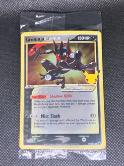 Greninja Gold Star SWSH144 - Celebrations ETB Promo Pokemon Card - Sealed - Image 1