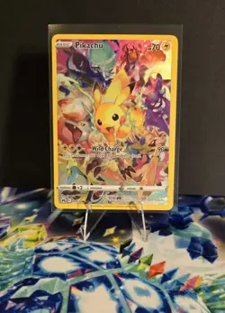 Pokemon Pikachu TCG Full Art Secret Rare Holo Card 160/159 - Image 1
