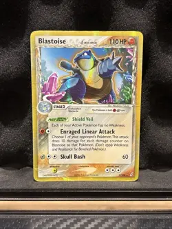 Blastoise (Delta Species) 2/100 Pokemon Crystal Guardians Holo Card DMG Creased - Image 1